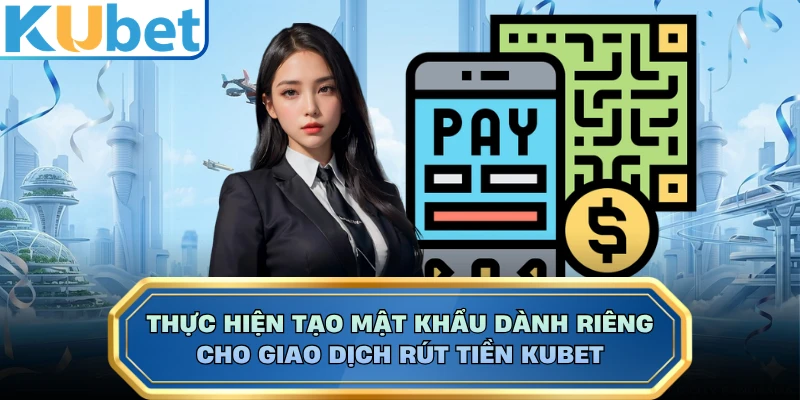 Thực hiện tạo mật khẩu dành riêng cho giao dịch rút tiền KUBET